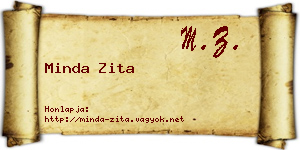 Minda Zita névjegykártya